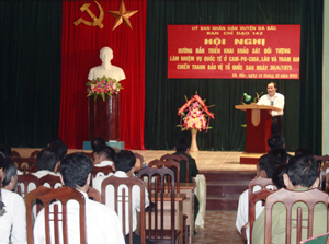 Hội nghị triển khai khảo sát đối tượng chính sách theo quy định 142 của Chính phủ tại huyện Đà Bắc.